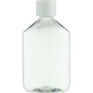 Lege plastic fles 500 ml PET apothekersfles transparant - met witte dop - set van 10 stuks - Navulbaar - leeg