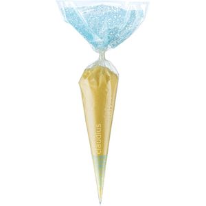 Scrubzout Vanille - 500 gram in puntzak blauw - set van 6 stuks - Hydraterende Lichaamsscrub