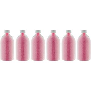Badkaviaar Rozen - 400 gram - Fles met witte dop- set van 6 stuks - bad parels voor in bad