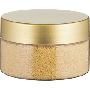 Badkaviaar Zen Moment - 200 gram - Transparante pot met Luxe gouden deksel - bad parels voor in bad