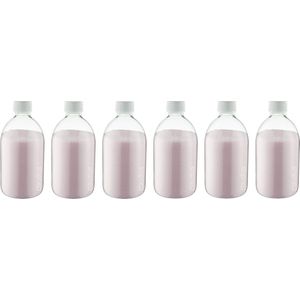 Scrubzout Rozen - 650 gram - Fles met witte dop - set van 6 stuks - Hydraterende Lichaamsscrub