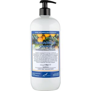 Massageolie Orange 1 liter met gratis pomp - 100% natuurlijk - biologisch en koud geperst