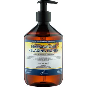 Massageolie Relaxing Honey 500 ml met pomp - 100% natuurlijk - biologisch en koud geperst