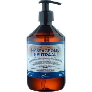 Massageolie Neutraal 500 ml met pomp - 100% natuurlijk - biologisch en koud geperst
