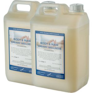 Body & hair Creamy Wellness - 5 liter - set van 2 stuks - 2 in 1 voor lichaam en haar.
