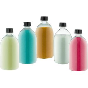 Scrubzout - 650 gram - set van 5 verschillende geuren - Zwarte Dop - Zen Moment, Hamam, Appel-Kaneel, Eucalyptus en Fruity Melon - Hydraterende Lichaamsscrub - Cadeau