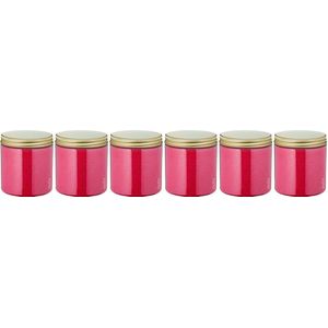 Scrubzout Fruity melon - 300 gram - Pot met gouden deksel - set van 6 stuks - Hydraterende Lichaamsscrub