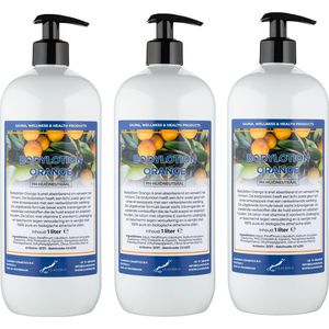 Bodylotion Orange - 1 Liter - set van 3 stuks - met gratis pompen