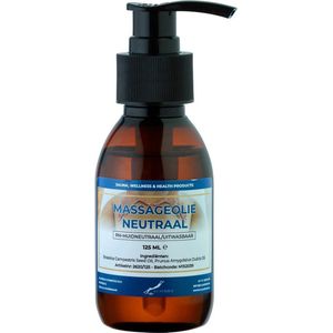 Massageolie Neutraal 125 ml met pomp - 100% natuurlijk - biologisch en koud geperst