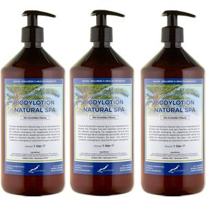 Bodylotion Natural Spa 1 Liter - met gratis pomp - set van 3 stuks