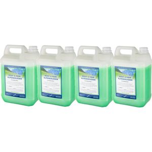 Body & Hair Alpenkruiden 5 Liter - set van 4 stuks - navulling - voordeelverpakking - 2 in 1 voor lichaam en haar.