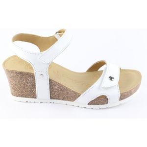 Panama Jack - Julia - Sandaal - Wit - Kurken Sleehak 4 cm