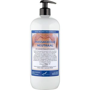 Massageolie Neutraal 1 liter met gratis pomp - 100% natuurlijk - biologisch en koud geperst