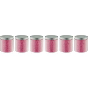 Badkaviaar Rozen - 200 gram - Pot met aluminium deksel - set van 6 stuks - bad parels voor in bad