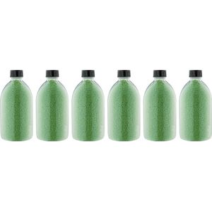 Badkaviaar Eucalyptus - 400 gram - Fles met zwarte dop - set van 6 stuks - bad parels voor in bad
