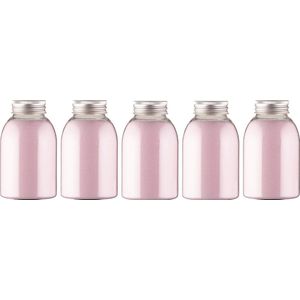 Scrubzout Rozen - 300 gram - fles met aluminium dop - Hydraterende Lichaamsscrub - set van 5 stuks