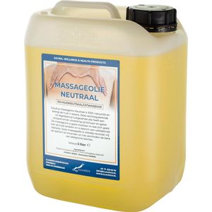 Massageolie Neutraal 5 liter - 100% natuurlijk - biologisch en koud geperst