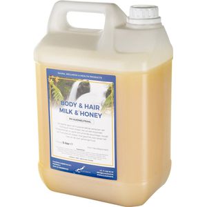 Body & Hair Milk & Honey 5 Liter - navulling - 2 in 1 voor lichaam en haar.