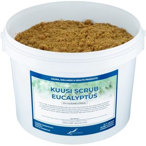 Kuusi Scrub Eucalyptus - 10 liter - met Etherische Eucalyptus Olie - Hydraterende Lichaamsscrub