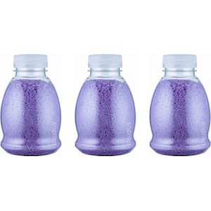 Badkaviaar Lavendel - 225 gram - Fles met transparante dop - set van 3 stuks - bad parels voor in bad