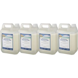 Douchegel Sensitive Care 5 liter - set van 4 stuks - Showergel - Navulling