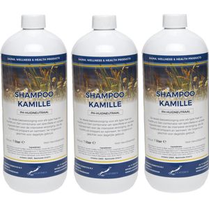 Shampoo Kamille - 1 Liter - set van 3 stuks - voordeelverpaakking - haarverzorging