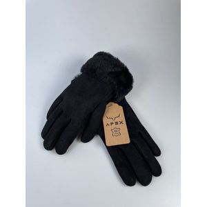 Leren Handschoenen Heren - Premium kwaliteit %100 Schapenleer - zwart5- Winter - Extra warm - Maat M