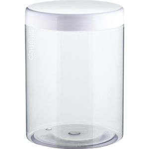 Lege Plastic Pot - 1 liter - PET - Transparant met witte deksel - set van 10 stuks - navulbaar - leeg