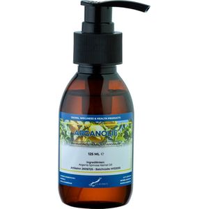Arganolie 125 ml met pomp - 100% natuurlijk - onbewerkt - biologisch en koudgeperst - goed voor huid, haar en lichaam