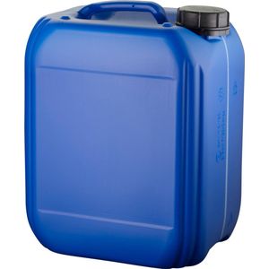 Jerrycan 10 Liter blauw met zichtstreep | geschikt voor water | UN gekeurd | benzine | handig stapelbaar | food grade | inclusief dop | totaal te legen