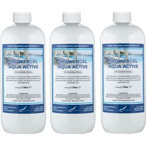 Douchegel Aqua Active 1 Liter - set van 3 stuks - Showergel