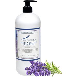 Massageolie Lavendel 1 liter met gratis pomp - 100% natuurlijk - biologisch en koud geperst