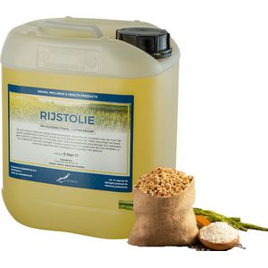 Rijstolie 5 liter - 100% natuurlijk en koud geperst - goed voor huid, haar en lichaam