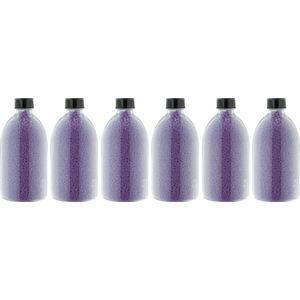 Badkaviaar Lavendel - 400 gram - Fles met zwarte dop - set van 6 stuks - bad parels voor in bad
