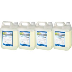 Handzeep No Scent, No Colour 5 liter - set van 4 stuks - navulling - Voordeelverpakking