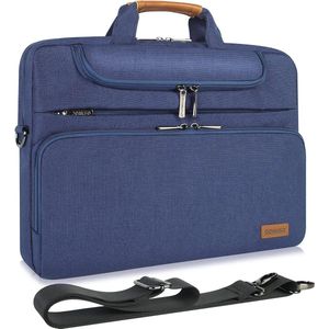 17 inch waterdichte laptoptas aktetas schoudertas notebooktas business voor 17-17,3"" notebook/Dell/Lenovo/Acer/HP/MSI/ASUS, blauw