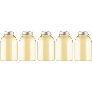 Scrubzout Vanille - 300 gram - fles met aluminium dop - Hydraterende Lichaamsscrub - set van 5 stuks