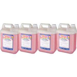 Handzeep Crème Rozen 5 liter - set van 4 stuks - navulling - Voordeelverpakking