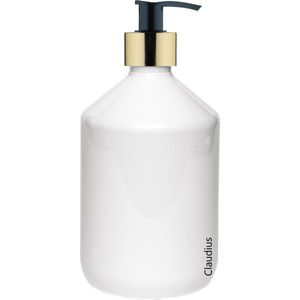 Lege Plastic Fles Apothekersfles 500 ml PET - Wit - met gouden pomp - set van 10 stuks - navulbaar - leeg