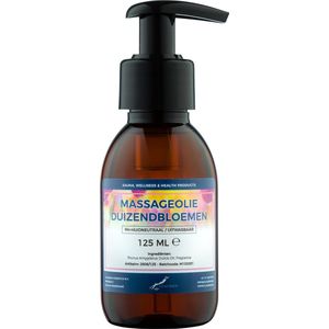 Massageolie Duizendbloemen 125 ml met pomp - 100% natuurlijk - biologisch en koud geperst