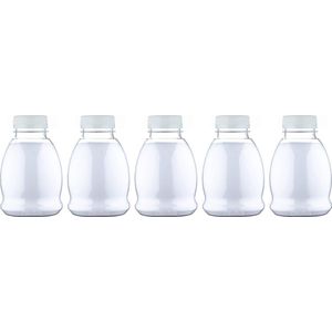 Scrubzout White Lotus - 375 gram - Fles met transparante dop - Set van 5 stuks - Hydraterende Lichaamsscrub