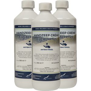 Handzeep Crème Eucalyptus 500 ml - set van 3 stuks