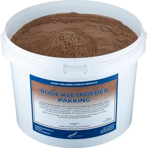 Rode klei poeder pakking 2,5 kg - 100% natuurlijk - voor klei masker en lichaamspakking