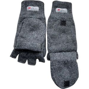 Vingerloze handschoenen / want - Dames handschoenen - Handschoenen zonder vingers - Thinsulate - Wol - Grijs