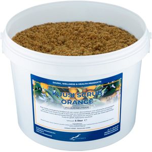 Kuusi Scrub Orange - 5 liter - met Etherische Sinaasappel Olie - Hydraterende Lichaamsscrub
