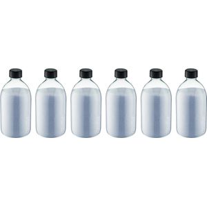 Scrubzout Lavendel - 650 gram - Fles met zwarte dop - set van 6 stuks - Hydraterende Lichaamsscrub