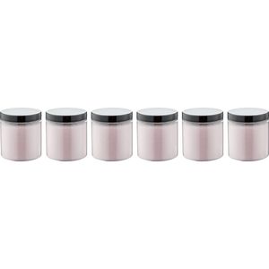 Scrubzout Rozen - 300 gram - Pot met zwarte deksel - set van 6 stuks - Hydraterende Lichaamsscrub