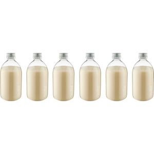 Scrubzout Vanille - 650 gram - Fles met aluminium dop - set van 6 stuks - Hydraterende Lichaamsscrub