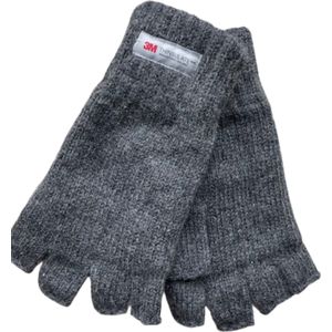 Vingerloze handschoenen - Dames handschoenen - Handschoenen zonder vingers - Thinsulate - Wol - Grijs