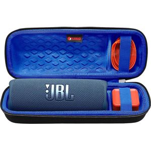 Reis-beschermhoes voor Flip 6 Flip 5 Flip 4 Bluetooth-luidspreker, draagbaar, robuust, EVA bescherming (blauw)